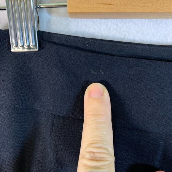 Ann Taylor Womens Virgin Wool Skirt Sz 6 Black Academia Career Professional - Picture 9 of 10